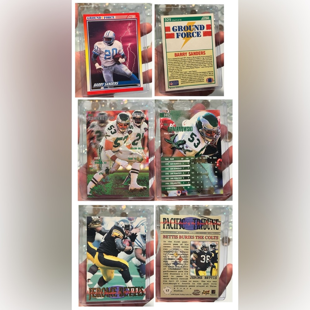 Lot of 15 NFL Football Cards – 1989-2001 | Mint Condition w/ Protective Sleeves